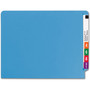 Smead Shelf-Master Reinforced End Tab Colored Folders, Straight Tabs, Letter Size, 0.75" Expansion, Blue, 100/Box View Product Image