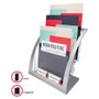 deflecto 3-Tier Literature Holder, Leaflet Size, 11.25w x 6.94d x 13.31h, Silver View Product Image