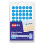 Avery Handwrite Only Self-Adhesive Removable Round Color-Coding Labels, 0.5" dia, Light Blue, 60/Sheet, 14 Sheets/Pack, (5050) View Product Image