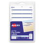 Avery Permanent File Folder Labels - 11/16" Width x 3 7/16" Length - Permanent Adhesive - Rectangle - Laser, Inkjet - Dark Blue Product Image 