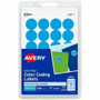 Avery Removable Color-Coding Labels, 3/4" Diameter, 1,008 Labels (5461) - 3/4" Diameter - Removable Adhesive - Round - Laser, Inkjet - Light Blue Product Image 
