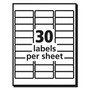 Avery Matte Clear Easy Peel Mailing Labels w/ Sure Feed Technology, Laser Printers, 1 x 2.63, Clear, 30/Sheet, 10 Sheets/Pack (AVE15660) View Product Image