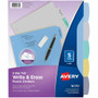 Avery Big Tab Write & Erase Plastic Dividers, 5 tabs, 1 set - 5 x Divider(s) - 5 Write-on Tab(s) - 5 Tab(s)/Set - 8.5" Divider Width x 11" Divider Length - Letter Product Image 