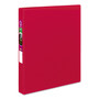 Avery Durable Non-View Binder with DuraHinge and Slant Rings, 3 Rings, 1" Capacity, 11 x 8.5, Red (AVE27201) View Product Image