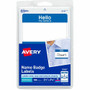 Avery Border Print/Write Hello Name Badges - Hello My Name Is - 2 21/64" Width x 3 3/8" Length - Removable Adhesive - Rectangle - Inkjet, Laser - (AVE5141) Product Image 
