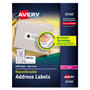 Avery Address Labels - 1" Width x 2 5/8" Length - Permanent Adhesive - Rectangle - Laser - Matte White Product Image 