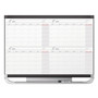 Quartet Prestige 2 Magnetic Total Erase Four-Month Calendar, 36" x 24", White Surface, Graphite Gray Fiberboard/Plastic Frame Product Image 