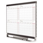 Quartet Prestige 2 Magnetic Total Erase Four-Month Calendar, 36" x 24", White Surface, Graphite Gray Fiberboard/Plastic Frame Product Image 