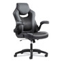 Sadie 9-One-One High-Back Racing Style Chair with Flip-Up Arms, Supports Up to 225 lb, Black Seat, Gray Back, Black Base (BSXVST911) View Product Image