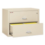 FireKing Insulated Lateral File, 2 Legal/Letter-Size File Drawers, Parchment, 37.5" x 22.13" x 27.75" (FIR23822CPA) View Product Image