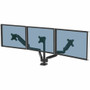 Fellowes Platinum Mounting Arm for Monitor - Black - 3 Display(s) Supported - 90" Screen Support - 60 lb Load Capacity Product Image 
