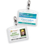 Avery Secure Top Clip-Style Badge Holders, Horizontal, 2 1/4 x 3 1/2, Clear, 50/Box (AVE2921) View Product Image