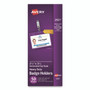 Avery Secure Top Clip-Style Badge Holders, Horizontal, 2 1/4 x 3 1/2, Clear, 50/Box View Product Image