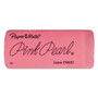 Paper Mate Pink Pearl Eraser, For Pencil Marks, Rectangular Block, Large, Pink, 3/Pack (PAP70501) View Product Image