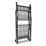 Bostitch Stowaway Folding Carts, Metal, 2 Shelves, 250 lb Capacity, 29.63" x 37.25" x 18", Black (BOSBSACSMBLK) View Product Image