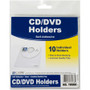 C-Line Self-Adhesive CD Holder, 1 Disc Capacity, Clear, 10/Pack View Product Image