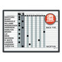 Quartet Employee In/Out Board System, 15-Person Tracking, 24" x 18", White/Gray Surface, Black Aluminum Frame View Product Image