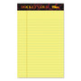 TOPS Docket Gold Ruled Perforated Pads, Narrow Rule, 50 Canary-Yellow 5 x 8 Sheets, 12/Pack (TOP63900) View Product Image