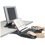 3M In-Line Adjustable Desktop Copyholder,150 Sheet Capacity, Plastic, Black/Clear (MMMDH630) View Product Image