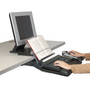 3M In-Line Adjustable Desktop Copyholder,150 Sheet Capacity, Plastic, Black/Clear (MMMDH630) View Product Image