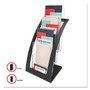 deflecto 3-Tier Literature Holder, Leaflet Size, 6.75w x 6.94d x 13.31h, Black (DEF693604) View Product Image