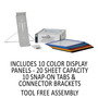 Durable InstaView Expandable Desktop Reference System, 10 Panels, Assorted Borders (DBL561200) View Product Image