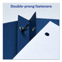 Avery Two-Pocket Folder, Prong Fastener, 0.5" Capacity, 11 x 8.5, Dark Blue, 25/Box View Product Image