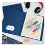Avery Two-Pocket Folder, Prong Fastener, 0.5" Capacity, 11 x 8.5, Dark Blue, 25/Box View Product Image