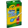 Crayola Washable Super Tips Markers, Fine/Broad Bullet Tips, Assorted Colors, 50/Set View Product Image