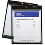 C-Line Vinyl File Pocket - 9" x 12" - Clear - Eyelet, Reinforced Top, Magnetic Backing, Reinforced Edges Product Image 