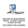 Durable SHERPA Desk Reference System, 10 Panels, 10 x 5.63 x 13.88, Assorted Borders (DBL554200) View Product Image