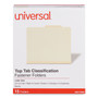 Universal Six-Section Classification Folders, 2" Expansion, 2 Dividers, 6 Fasteners, Letter Size, Manila Exterior, 15/Box View Product Image