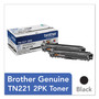 Brother TN2212PK Toner, 2,500 Page-Yield, Black, 2/Pack View Product Image