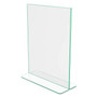 deflecto Superior Image Premium Green Edge Sign Holders, 8.5 x 11 Insert, Clear/Green View Product Image