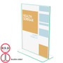 deflecto Superior Image Premium Green Edge Sign Holders, 8.5 x 11 Insert, Clear/Green View Product Image