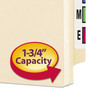 Smead Manila End Tab File Pockets, 1.75" Expansion, Letter Size, Manila, 25/Box View Product Image