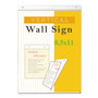 Universal Wall Mount Sign Holder, 8.5 x 11, Vertical, Clear View Product Image