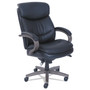 La-Z-Boy Woodbury High-Back Executive Chair, Supports Up to 300 lb, 20.25" to 23.25" Seat Height, Black Seat/Back, Weathered Gray Base (LZB48962A) View Product Image
