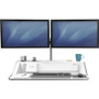 Fellowes Lotus DX Sit-Stand Workstation, 32.75" x 24.25" x 5.5" to 22.5", White (FEL8080201) View Product Image