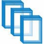 C-Line Neon Colored Stitched Shop Ticket Holders - Support 9" x 12" Media - Vinyl, Metal - Neon Blue Product Image 