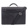 Swiss Mobility Milestone Briefcase, Fits Devices Up to 15.6", Leather, 5 x 5 x 12, Black View Product Image