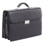 Swiss Mobility Milestone Briefcase, Fits Devices Up to 15.6", Leather, 5 x 5 x 12, Black View Product Image