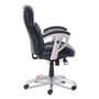 SertaPedic Emerson Task Chair, Supports Up to 300 lb, 18.75" to 21.75" Seat Height, Black Seat/Back, Silver Base View Product Image