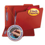Smead Colored Pressboard Fastener Folders with SafeSHIELD Fasteners, 2" Expansion, 2 Fasteners, Letter Size, Bright Red, 25/Box (SMD14936) View Product Image