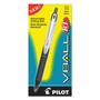 Pilot VBall RT Liquid Ink Rollerball Pen, Retractable, Extra-Fine 0.5 mm, Black Ink, Black/White Barrel View Product Image
