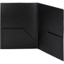 Smead Letter Pocket Folder - 8 1/2" x 11" - 50 Sheets Capacity - 2 Pocket(s) - Polypropylene - Black - (SMD87705) Product Image 