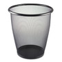 Safco Onyx Round Mesh Wastebaskets, 5 gal, Steel Mesh, Black (SAF9717BL) View Product Image