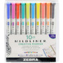 Zebra Pen MILDLINER Dual Ended Creative Marker - Fine Chisel, Bullet Marker Point - Assorted Ink - White Barrel - (ZEB78101) Product Image 