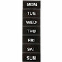 MasterVision Magnetic Weekday Calendar Characters - Skill Learning: Name of Days - Magnetic - 1" Height x 2" Width - Black Product Image 