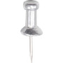 Gem Office Products Aluminum Pushpins - 0.4" Length x 0.2" Diameter - Silver Product Image 